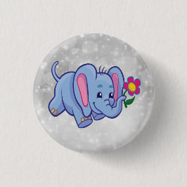 Söt serieelefant knapp