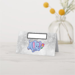 Söt serieelefant placeringskort