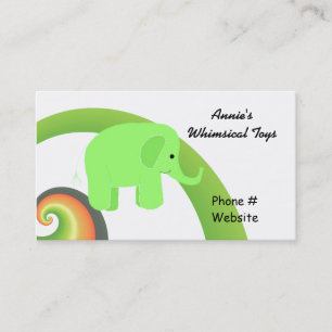 Söt serieelefant visitkort