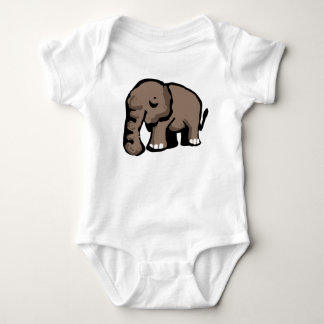 Söt serieelefantillustration Baby-bodysuit T Shirt