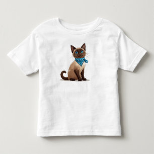 Söt seriefigur av siames kattras t shirt