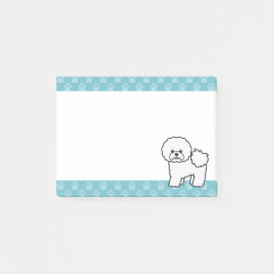 Söt seriefigur Bichon Frise hund Post-it Block