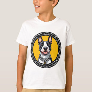 Söt seriefigur Bullterrier hund T Shirt