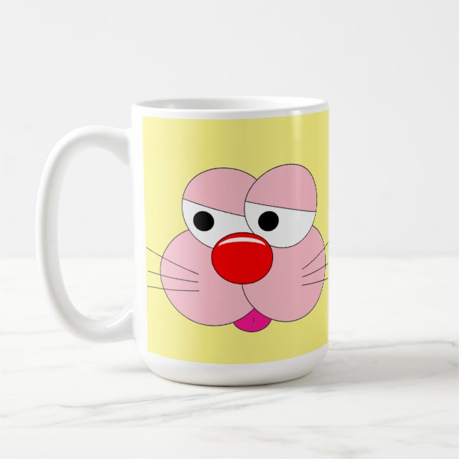 Söt seriefigur - coolt kul kaffemugg (Vänster)