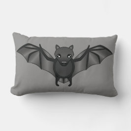 Söt seriefladdermus Halloween-illustration Lumbarkudde