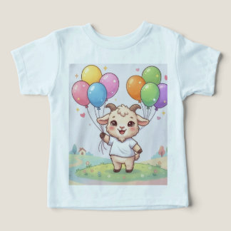 Söt serieget med färgglada ballonger t shirt