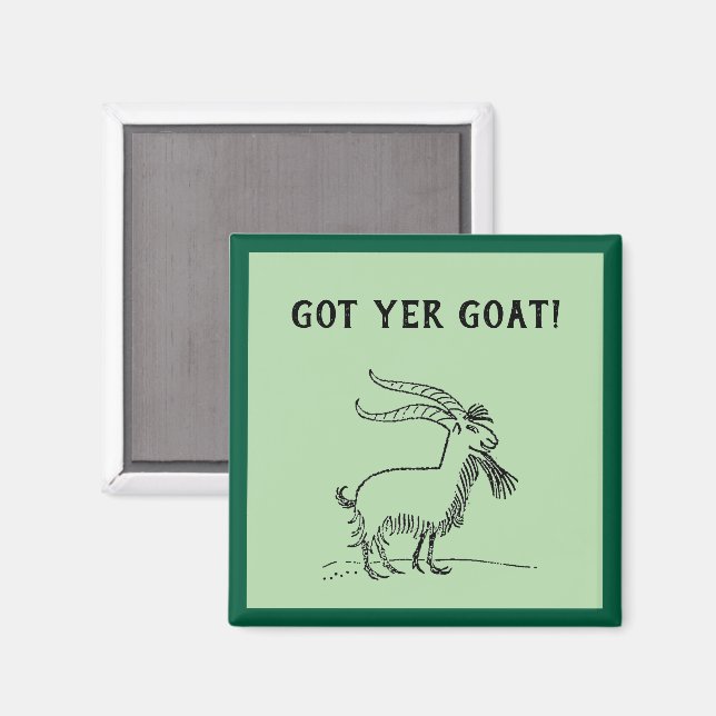 Söt serieget, svart och vit gårdsdjur magnet (Front/Back)
