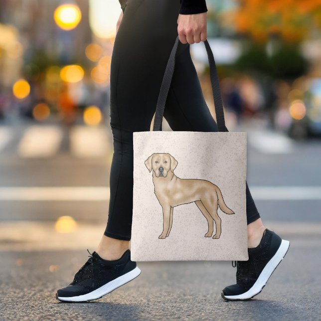 Söt seriegul Labrador Retriever i beige Tygkasse (Skapare uppladdad)