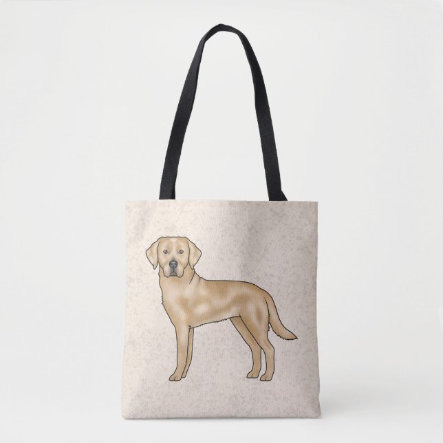 Söt seriegul Labrador Retriever i beige Tygkasse (Framsida)