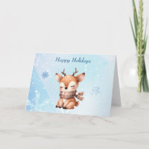 Söt seriehjort i snö