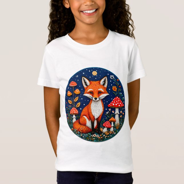 Söt seriehundräv t shirt (Framsida)