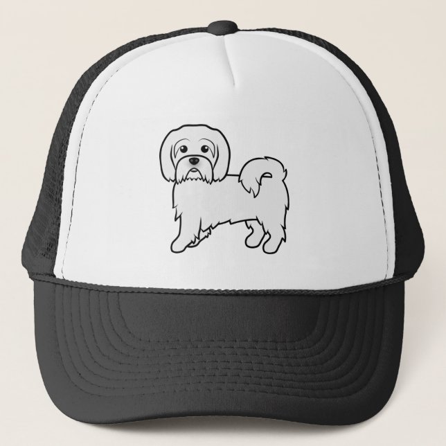 Söt serieillustration av Coton De Tulear-hund Keps (Framsida)