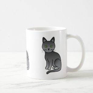 Söt serieillustration av Korat-katt Kaffemugg