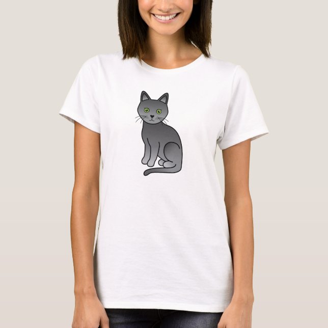 Söt serieillustration av Korat-katt Tee Shirt (Framsida)