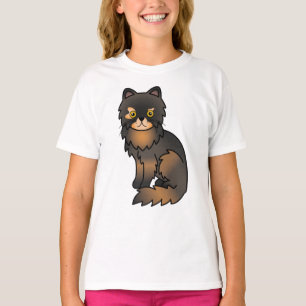 Söt serieillustration av perserkatten Tortie Point T Shirt