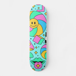 Söt serieillustration Skateboard