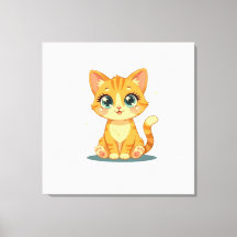 Söt seriekat – förtjusande kattillustration