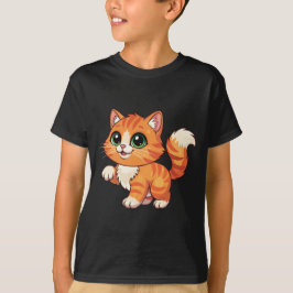 Söt seriekatts t-shirt för barn