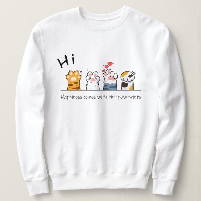 Söt seriekattsklö T-Shirt sweatshirt (Design framsida)