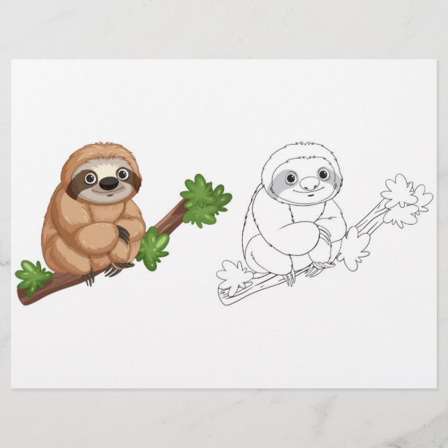 Söt seriekoala färgsida reklamblad (Framsidan)