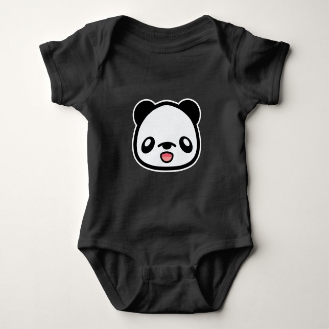 Söt seriepandabjörn ansikte tee shirt (Framsida)