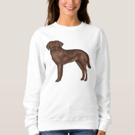 Söt serietecknad hund av rasen chokladbrun labrado t shirt