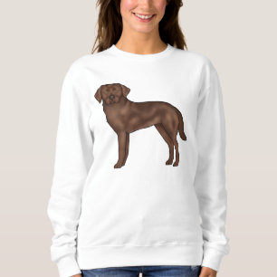Söt serietecknad hund av rasen chokladbrun labrado t shirt