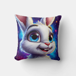Söt serietecknad kanin med mjukt fantasifull charm kudde