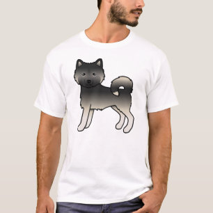 Söt serieteckning av Agouti Alaskan Malamute hund T Shirt