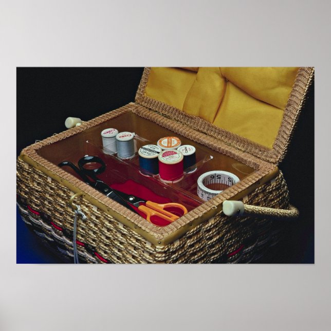 Söt Sewing basket Poster (Framsidan)