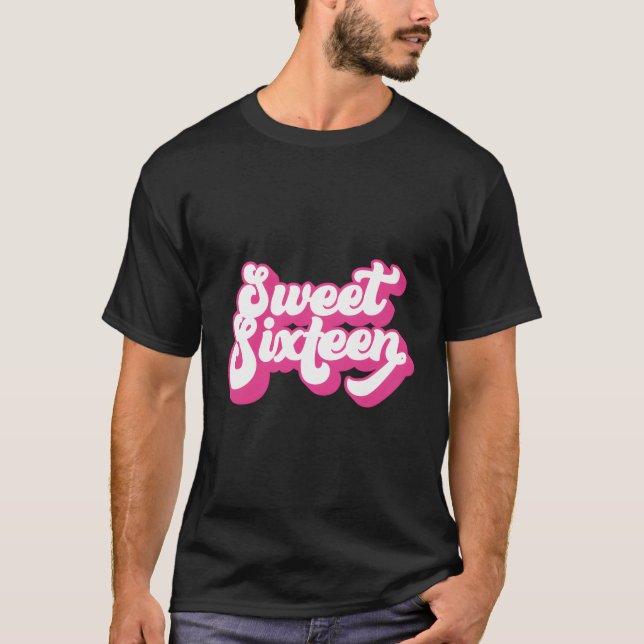 Söt sex 16 för 16:e t shirt (Framsida)