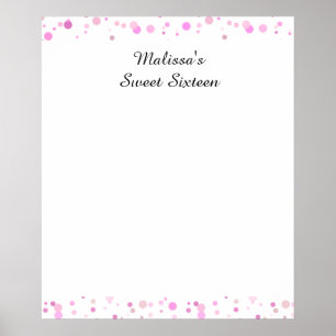 Söt sexton, Bat Mitzvah Rosa prickar, Anmälningsli Poster