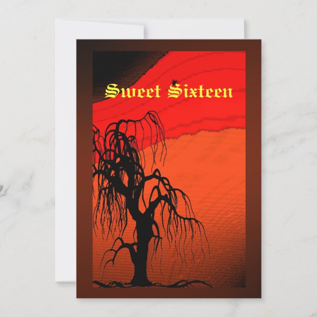 Söt sexton, Halloween-kostym-inbjudan Inbjudningar (Framsida)