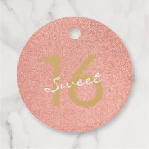 Söt Sexton Rosguld Guld Vit Handskrift