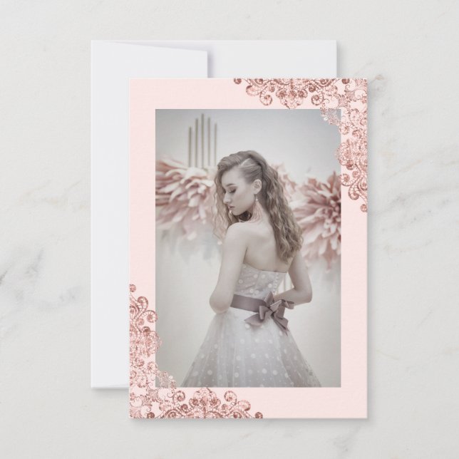 Söt sextonårig tjej trendig spets rose gold (Framsida)