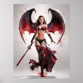 Söt Sexy Vampire Warrior Poster konst