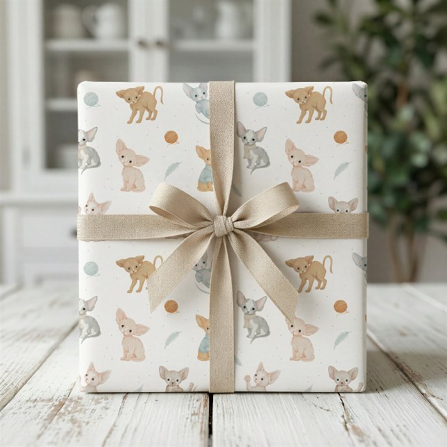 Söt Sfinkskatt Inpackningspapper för Present till  Presentpapper (Skapare uppladdad)