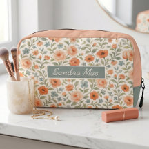 Söt shabby chic fransk blomstertoalettväska