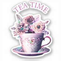Söt Shabby chic Victorian Tekopp Tea Time