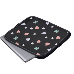 Söt Shamrock-hjärta Lucky Love-mönster Laptop Fodral