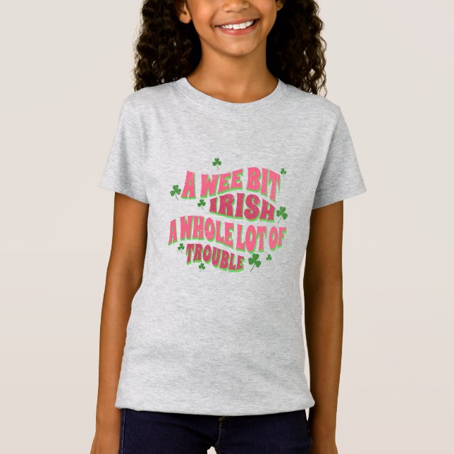 Söt Shamrock irländska problem St Patrick's Day T Shirt (Framsida)