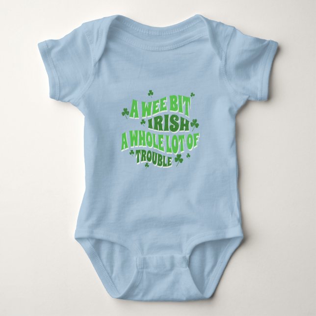 Söt Shamrock Irländska Trubbel St Patrick's Day T Shirt (Framsida)