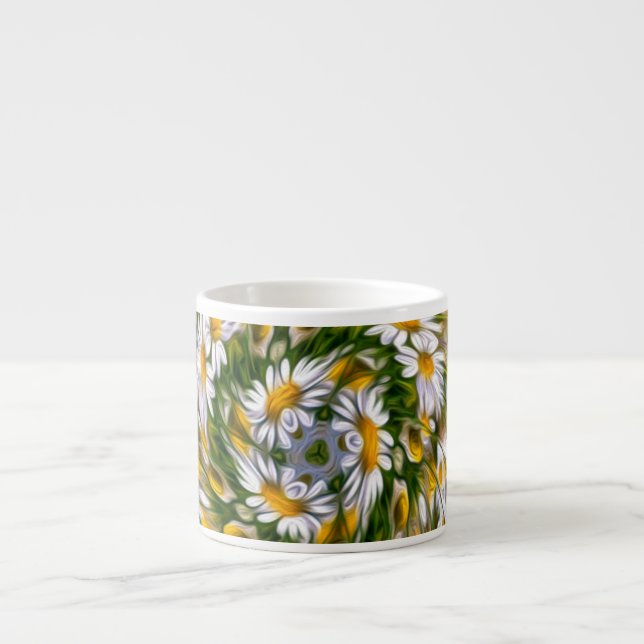 Söt Shasta daisy mönster Espressomugg (Framsidan)