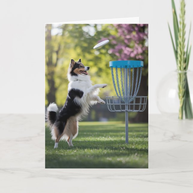 Söt Sheltie Disc Golf-kort Kort (Framsida)