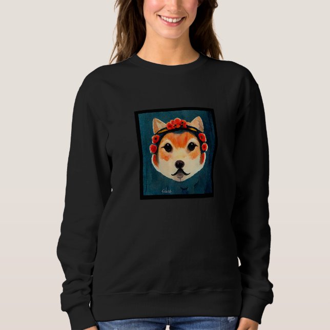 Söt Shiba Inu Hund T Shirt (Framsida)