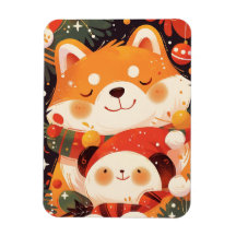 Söt Shiba Inu som kramar Panda Plysch