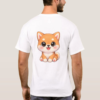 Söt Shiba Inu Valp Chibi Illustration T Shirt