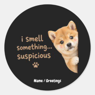 Söt Shiba Inu-valp Rolig Luktdoft Citat Kawaii Hun Runt Klistermärke