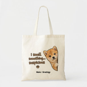 Söt Shiba Inu-valp Rolig Luktdoft Citat Kawaii Hun Tygkasse