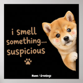 Söt Shiba Inu-valp Rolig Luktkvot Kawaii Hund Poster